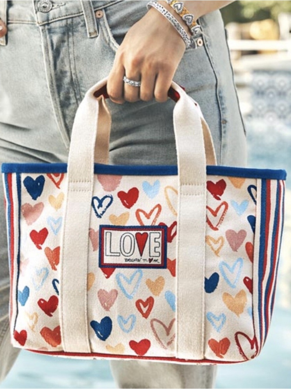 NWT Brighton Red, White & You mini tote